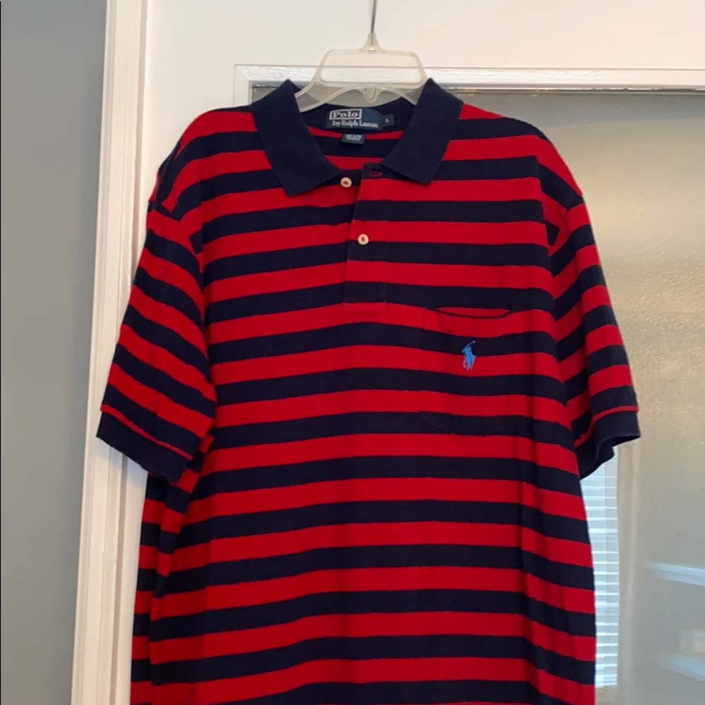Men’s striped collared shirt
